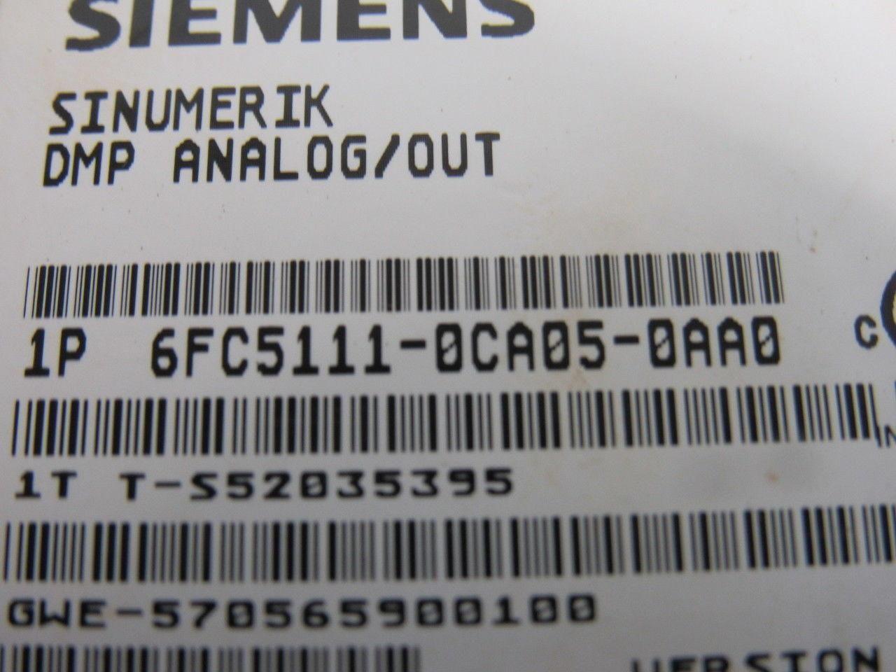 Siemens Sinumerik 6FC5111-0CA05-0AA0 DMP Analog Output Card