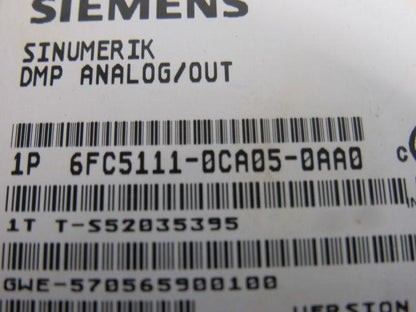 Siemens Sinumerik 6FC5111-0CA05-0AA0 DMP Analog Output Card