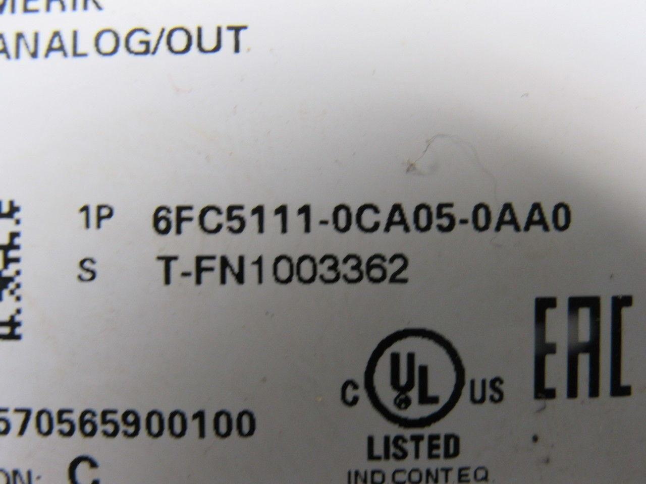 Siemens 6FC5111-0CA05-0AA0 Version C Sinumerik DMP Analog Output