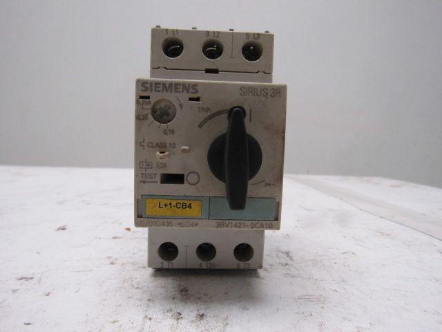 Siemens 3RV1421-0CA10 3 Pole SO 690V Max 0.18-0.25A Trip Range Manual Starter