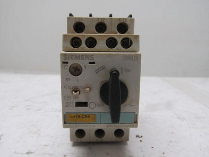 Siemens 3RV1421-1JA10 575V 10Hp 7-10A Trip Range Manual Motor Starter