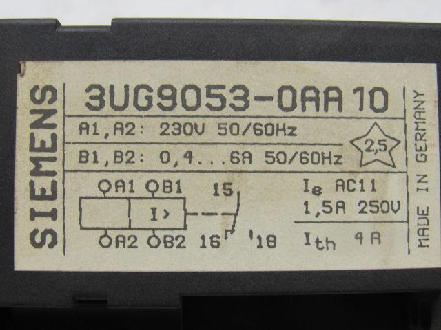 Siemens 3UG9053-0AA10 230V 50/60Hz Solid State Relay Off Delay 0.2-3Sec