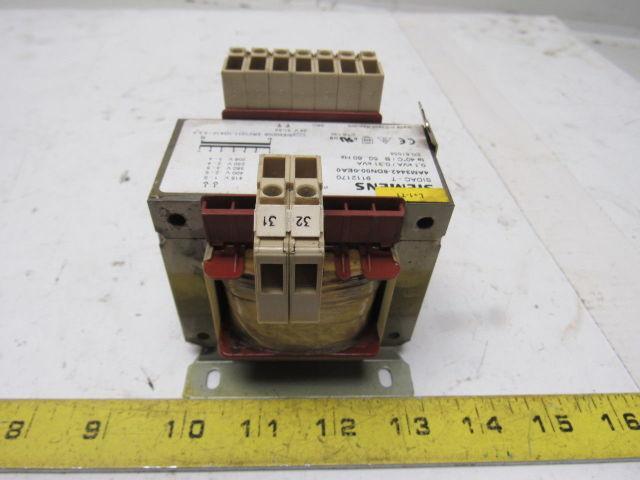 Siemens 4AM3442-8DN00-0EA0 208-550V Pri 24V Sec 50/60Hz 0.1/0.31kVA Transformer