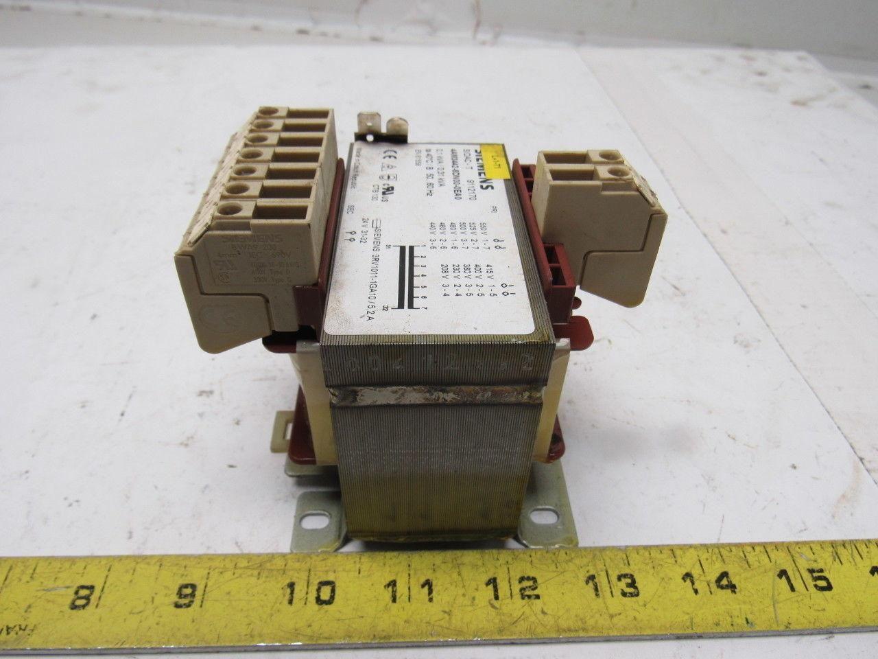 Siemens 4AM3442-8DN00-0EA0 208-550V Pri 24V Sec 50/60Hz 0.1/0.31kVA Transformer