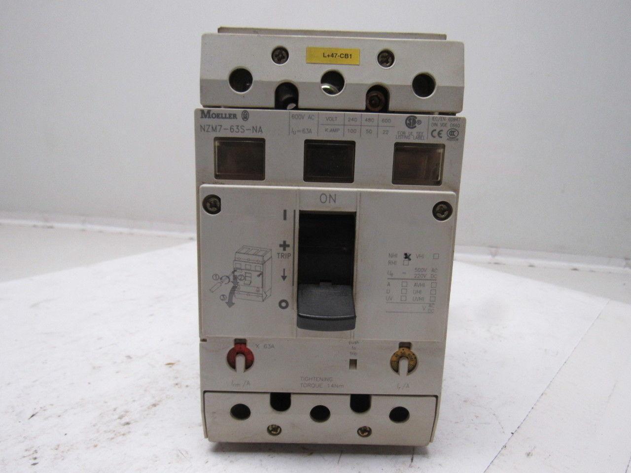 Moeller NZM7-63S-NA 600V 150A Circuit Breaker Disconnect Switch