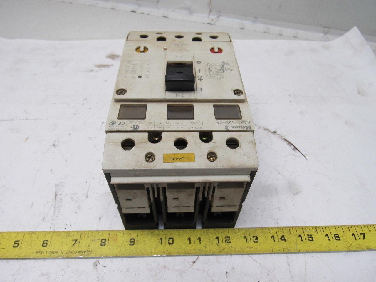 Moeller NZM7-40S-NA 600V 150A 40A Trip Circuit Breaker Disconnect