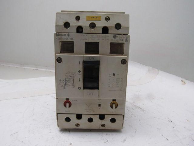 Moeller NZM7-40S-NA 600V 150A 40A Trip Circuit Breaker Disconnect