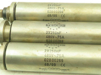 Tesch 2X250nf 480V-75A Filter From a Trumpf L3030 Laser Lot of 3