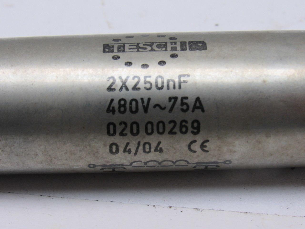 Tesch 2X250nf 480V-75A Filter From a Trumpf L3030 Laser Lot of 3