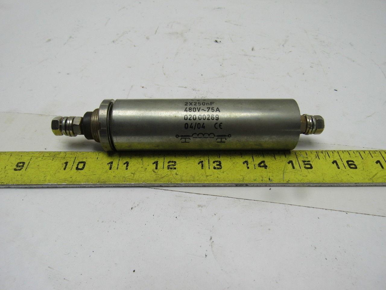 Tesch 2X250nf 480V-75A Filter From a Trumpf L3030 Laser Lot of 3