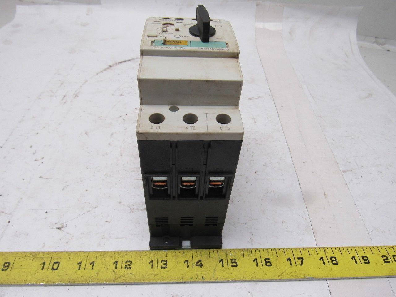 Siemens 3RV1431-4FA10 690V Max 40A Trip Manual Starter Circuit Breaker