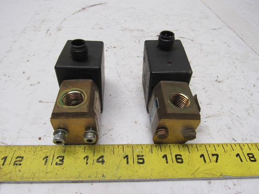 Herion Norgren DN3.0 A1372 9500372 24 V 2 way Solenoid Valve 1/4" Ports Lot of 2