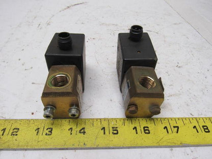 Herion Norgren DN3.0 A1372 9500372 24 V 2 way Solenoid Valve 1/4" Ports Lot of 2