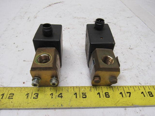 Herion Norgren DN3.0 A1372 9500372 24 V 2 way Solenoid Valve 1/4" Ports Lot of 2