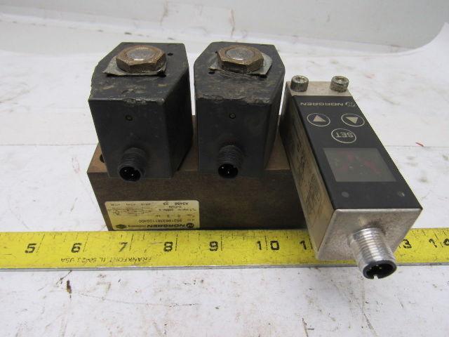 Norgren 9521663381102400 Solenoid Operated Valve Manifold Pressure Sensor 24V