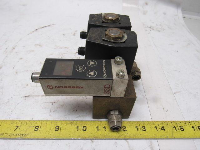 Norgren 9521663381102400 Solenoid Operated Valve Manifold Pressure Sensor 24V
