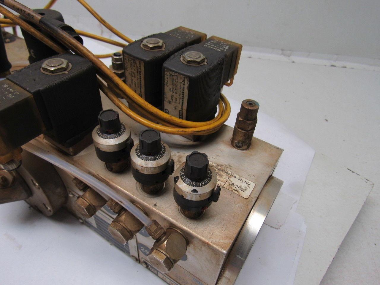 Witt Gasetechnik KM 40.3 Trumpf 3 Part Gas Mixing Manifold N2 CO2 HE 24V Coil