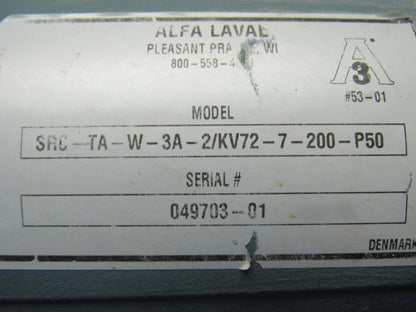 Alfa Laval SRC-TA-W-3A-2/KV72-7-200P50 2" Sanitary Remote Operated Divert Valve