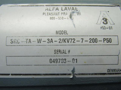 Alfa Laval SRC-TA-W-3A-2/KV72-7-200P50 2" Sanitary Remote Operated Divert Valve