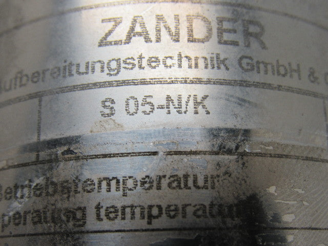 Zander S 05-N/K 16 Bar 0.7L 200°C Microfilter Stainless Steel 3/8" NPT