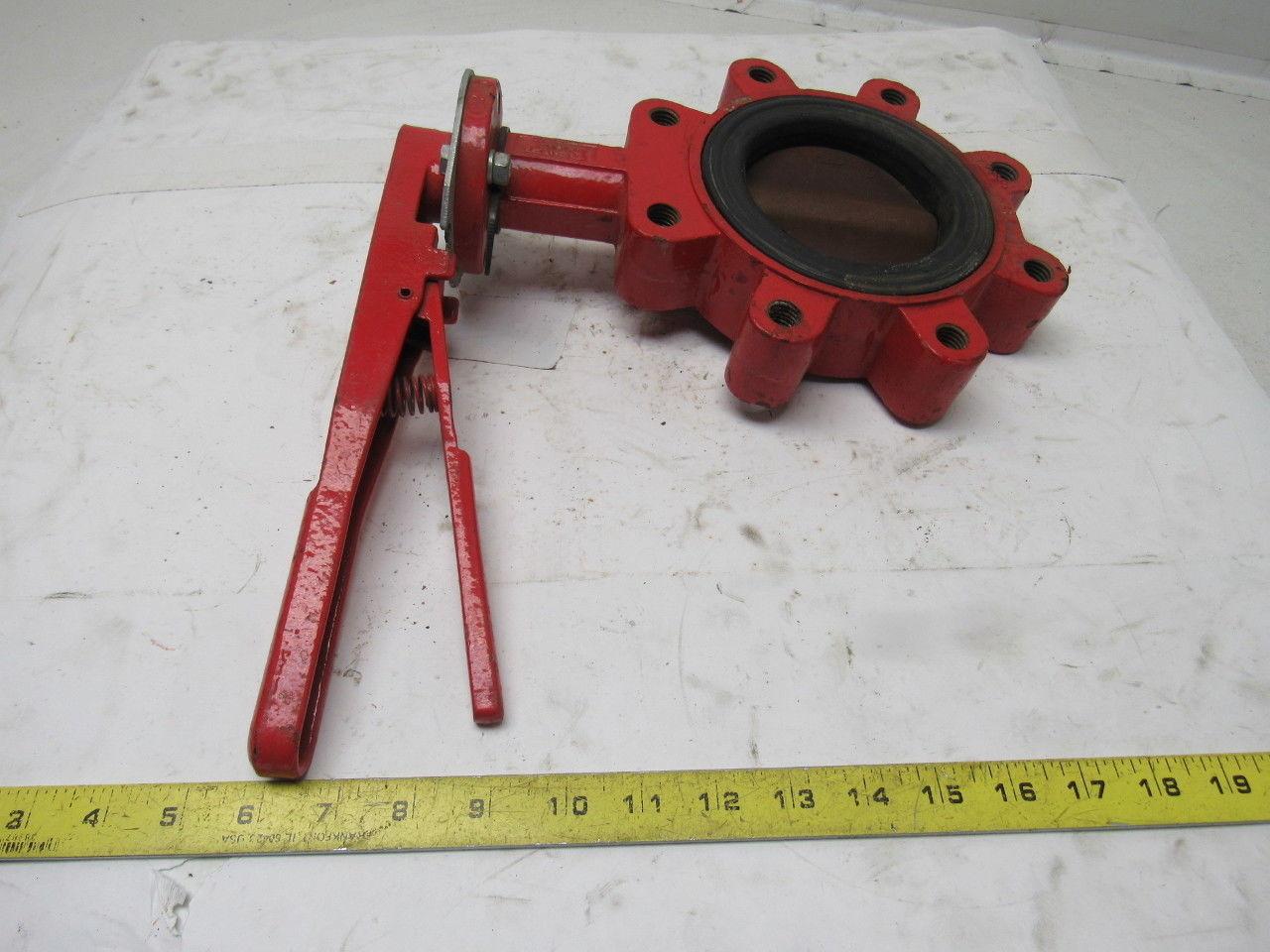 Bray Series 31 4" Hand Actuated Wafer Lug Resilient Seated Butterfly Valve
