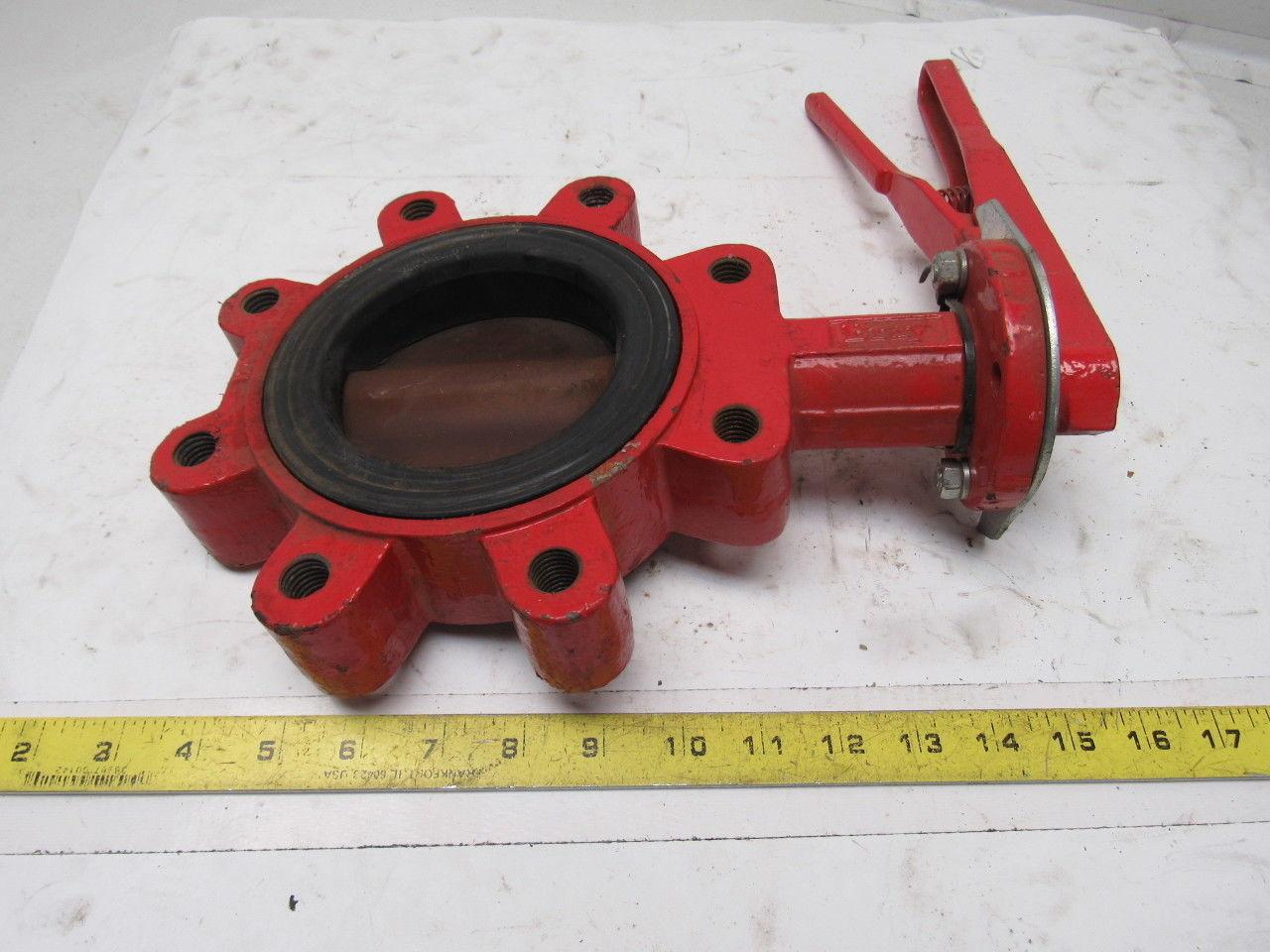 Bray Series 31 4" Hand Actuated Wafer Lug Resilient Seated Butterfly Valve
