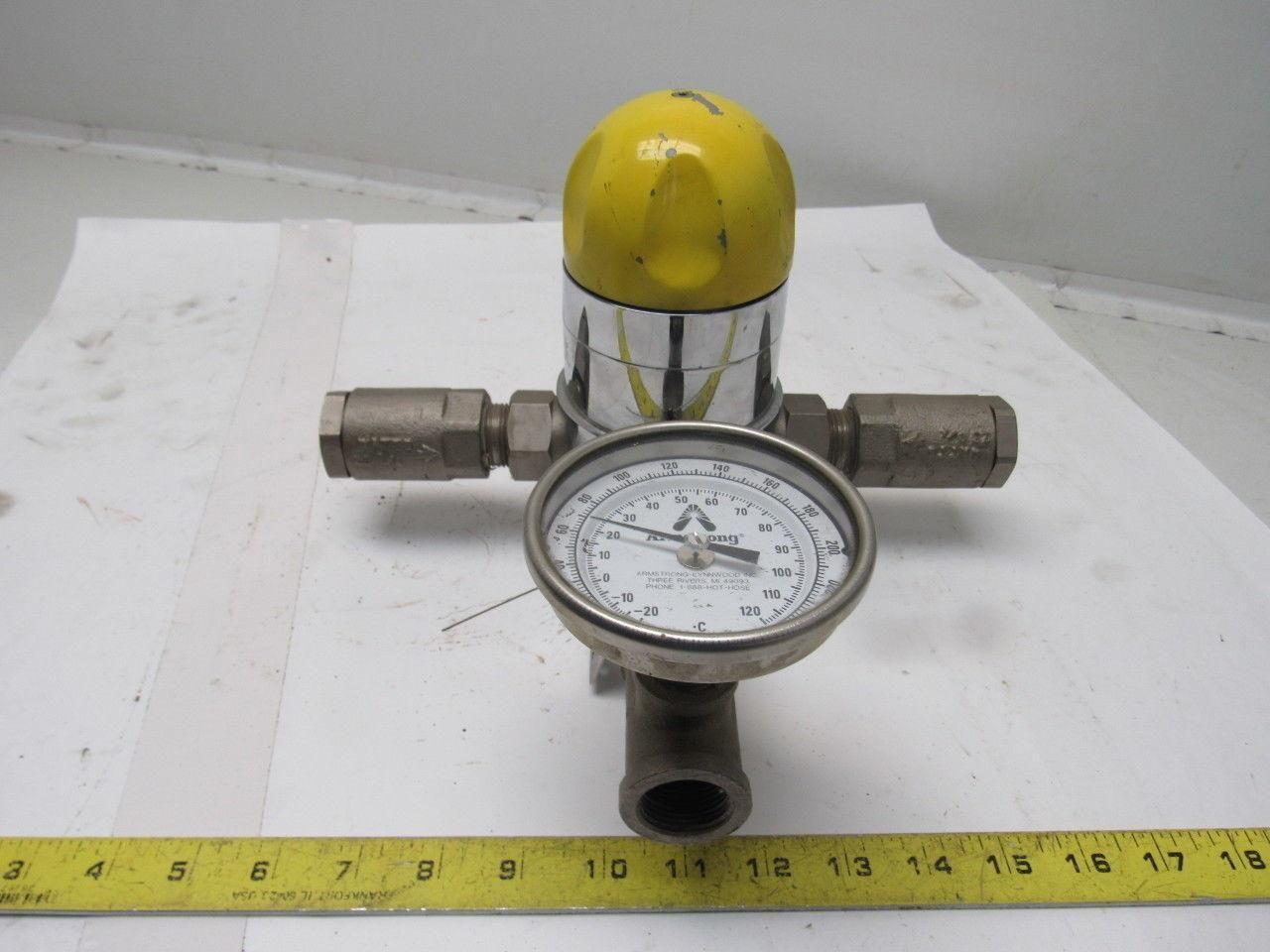 Armstrong 3/4" Port Adjustable Hot Cold Liquid Mixing Valve