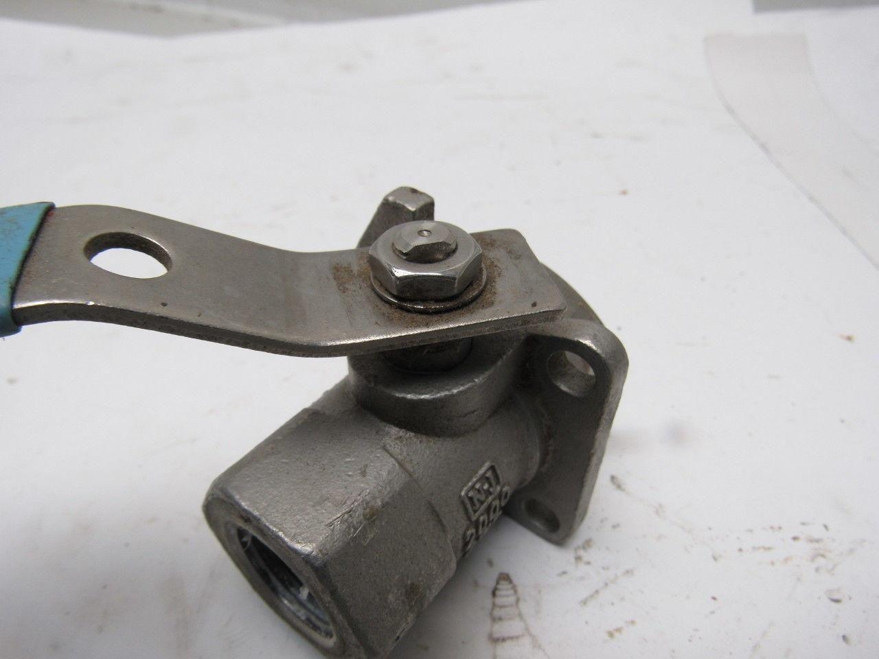 J Flow Controls 1/2" CF8M Stainless Steel Ball Valve 2000 CWP Lot Of 2