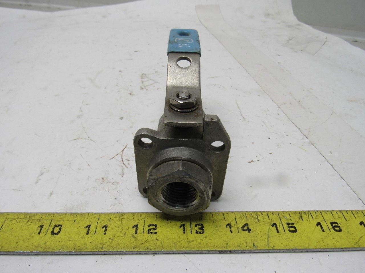 J Flow Controls 1/2" CF8M Stainless Steel Ball Valve 2000 CWP Lot Of 2