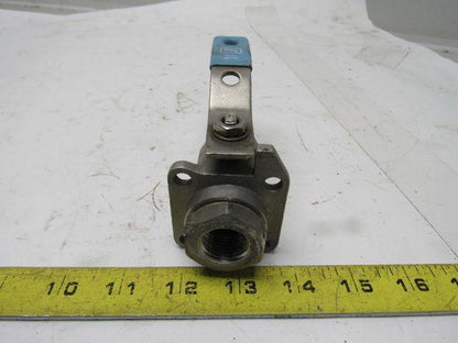 J Flow Controls 1/2" CF8M Stainless Steel Ball Valve 2000 CWP Lot Of 2