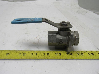 J Flow Controls 1/2" CF8M Stainless Steel Ball Valve 2000 CWP Lot Of 2