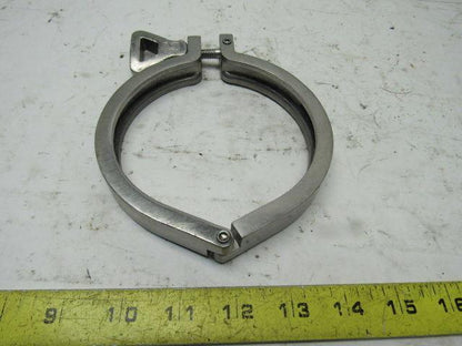 Waukesha Cherry-Burrell 4" Sanitary Hinged Split Clamp Stainless Steel