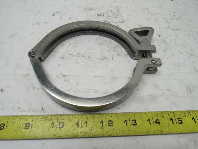 Waukesha Cherry-Burrell 4" Sanitary Hinged Split Clamp Stainless Steel