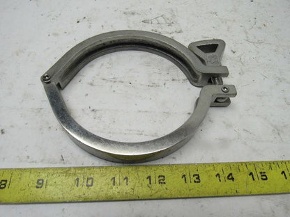 Waukesha Cherry-Burrell 4" Sanitary Hinged Split Clamp Stainless Steel