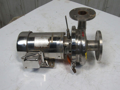 Sterling XBY154PJA 2-1/2" x 2" 1-1/2Hp 208-230/460V Sanitary Centrifugal SS Pump