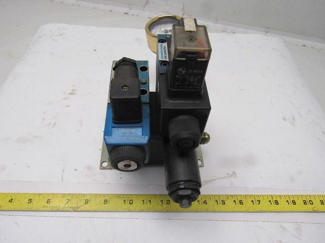 Rexroth 4WE6D60 4/2 Single Solenoid Regulated Valve Bank Manifold 110V Coil