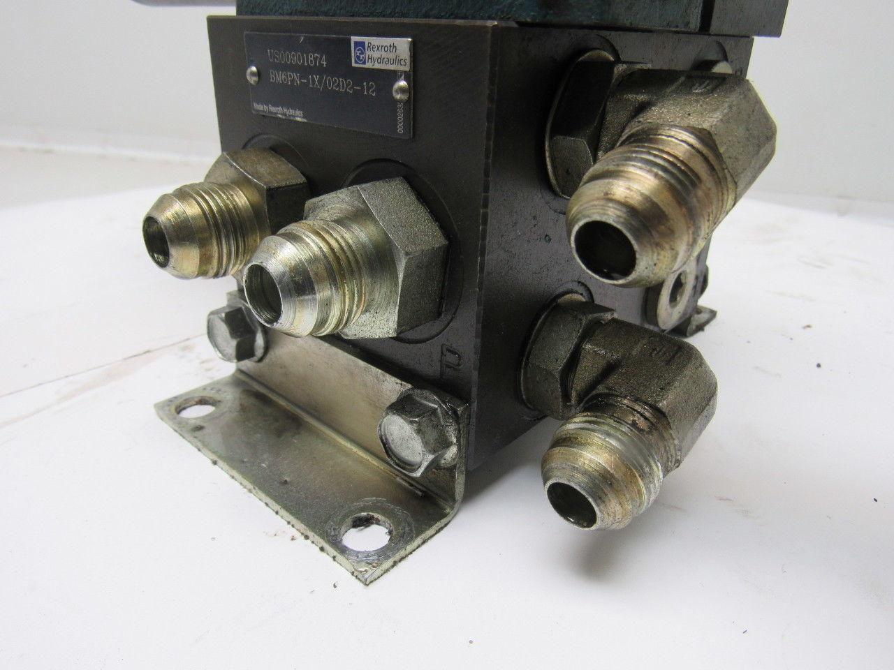 Rexroth 4WE6D60 4/2 Single Solenoid Regulated Valve Bank Manifold 110V Coil