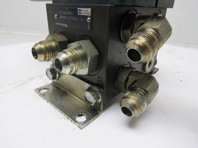 Rexroth 4WE6D60 4/2 Single Solenoid Regulated Valve Bank Manifold 110V Coil
