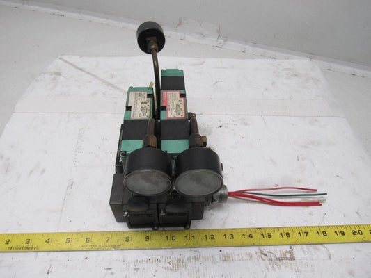 Numatics 081SS500K 5/3 Open Center regulated Valve Manifold Assembly 110V Col