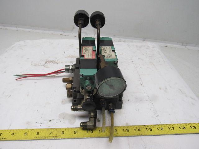 Numatics 081SS500K 5/3 Open Center regulated Valve Manifold Assembly 110V Col