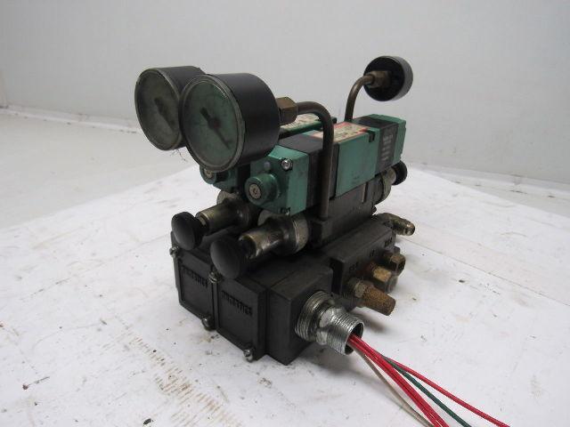 Numatics 081SS500K 5/3 Open Center regulated Valve Manifold Assembly 110V Col