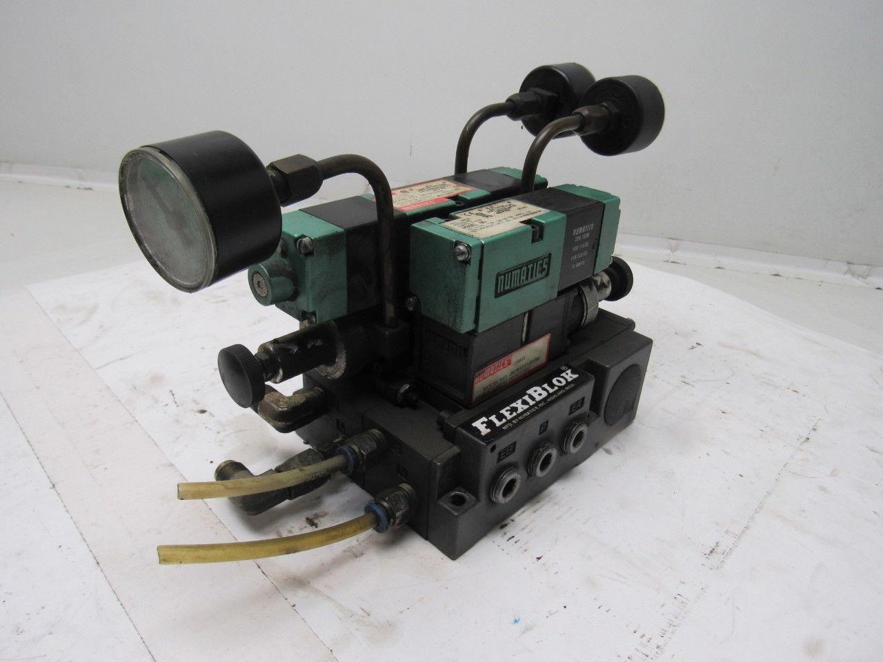Numatics 081SS500K 5/3 Open Center regulated Valve Manifold Assembly 110V Col