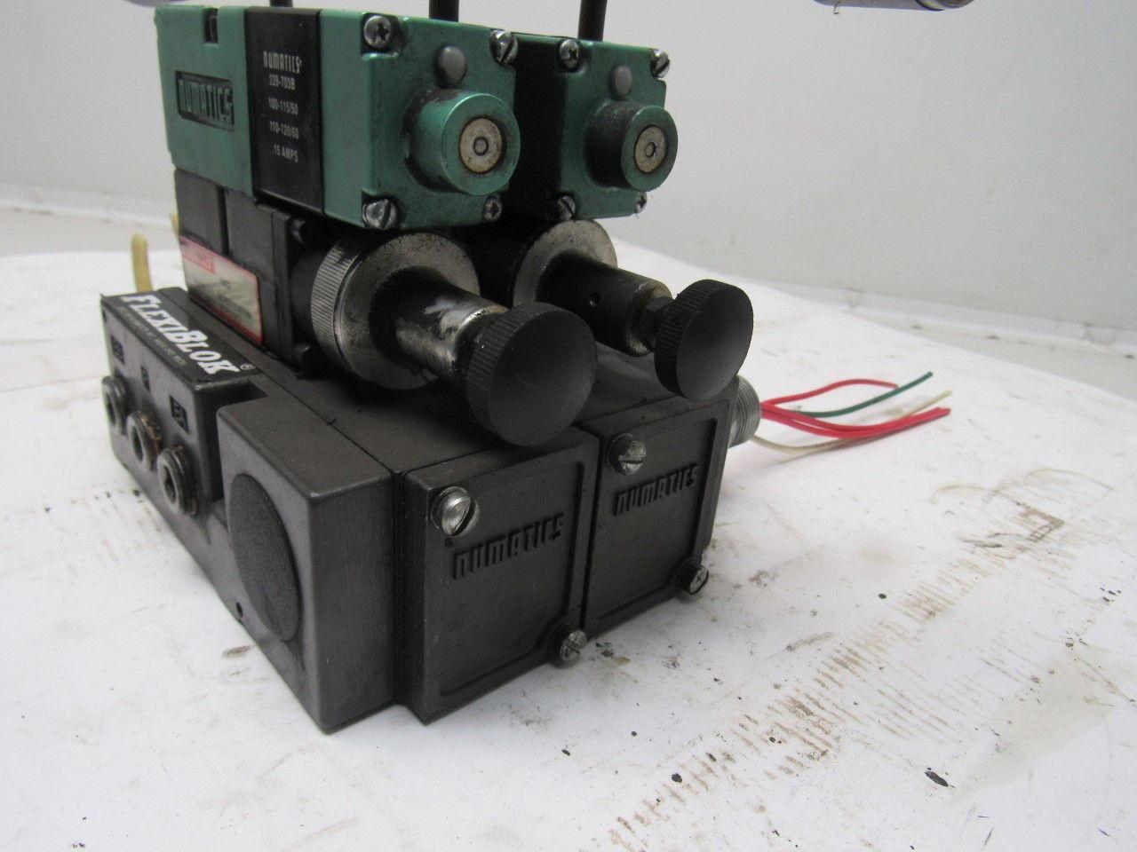 Numatics 081SS500K 5/3 Open Center regulated Valve Manifold Assembly 110V Col