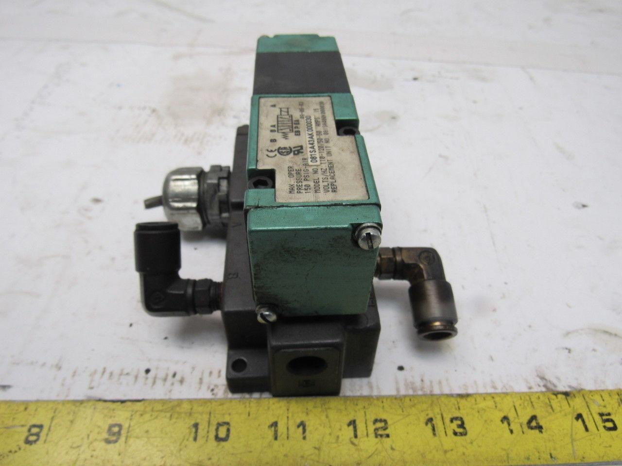 Numatics 081SA43AK000030 2/4  Solenoid Operated Spring Return Valve 110V Coil