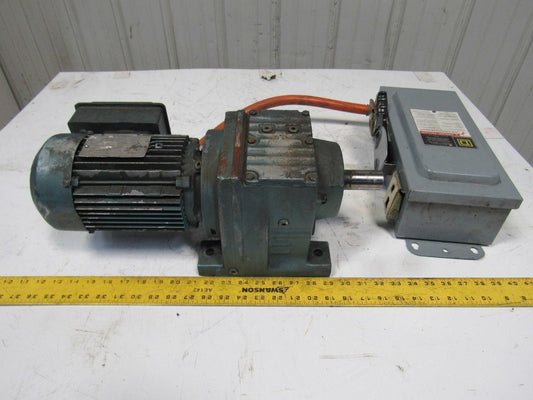 Sew Eurodrive  R57DT80K4 80:1 .75Hp 230/460YV 30mm Shaft 2240# Inline Gear Motor