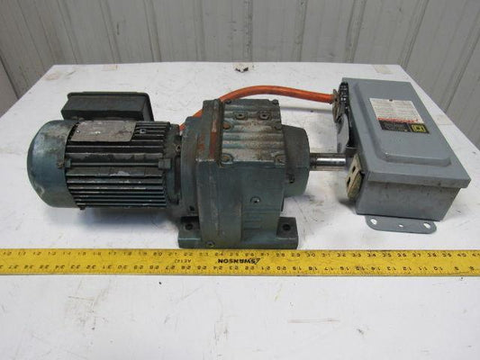 Sew Eurodrive  R57DT80K4 80:1 .75Hp 230/460YV 30mm Shaft 2240# Inline Gear Motor