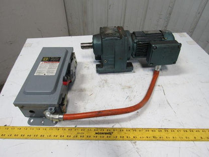 Sew Eurodrive  R57DT80K4 80:1 .75Hp 230/460YV 30mm Shaft 2240# Inline Gear Motor