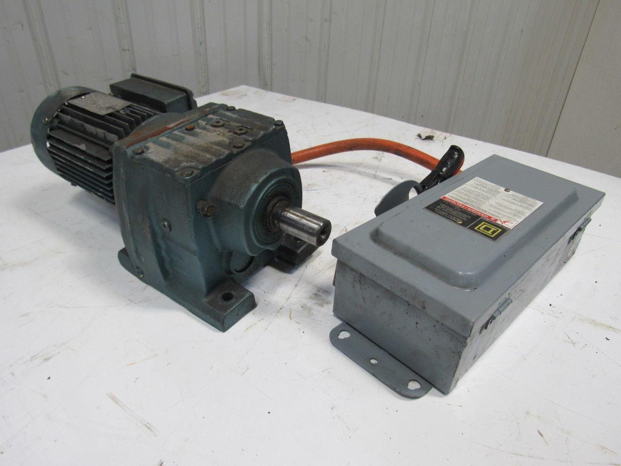 Sew Eurodrive  R57DT80K4 80:1 .75Hp 230/460YV 30mm Shaft 2240# Inline Gear Motor