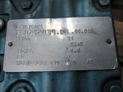 Sew Eurodrive  R57DT80K4 80:1 .75Hp 230/460YV 30mm Shaft 2240# Inline Gear Motor