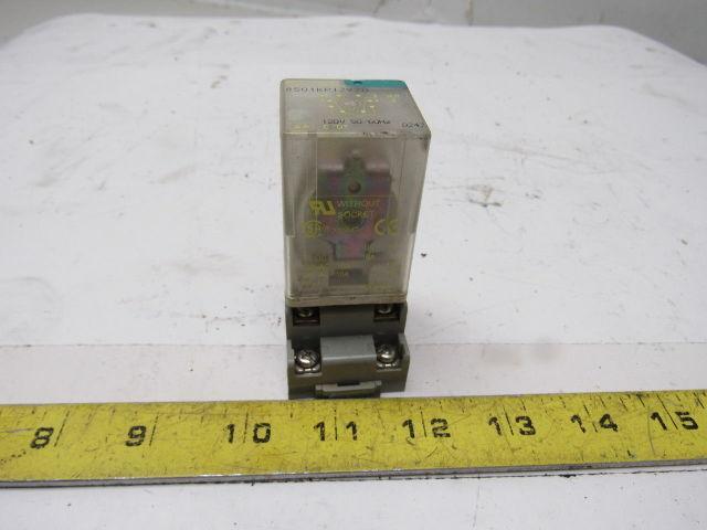 Square D 8501KP12V20 120V 50-60Hz DPDT 10A 1/2Hp Max Relay W/ Socket Lot Of 6